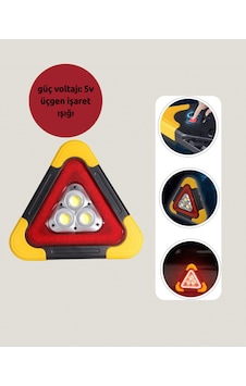 Solar - 963 - Şarjlı Üçgen Led Park Ve - Csmo-tex - İkaz Lambası Solar - 963 - Şarjlı Üçgen Led Park Ve - Csmo-tex - İkaz Lambası