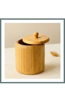 Ventra Ahşap Bambu Kapaklı Şekerlik Ø11.3 Cm Ventra Çok Renkli Ventra Ahşap Bambu Kapaklı Şekerlik Ø11.3 Cm Ventra Çok Renkli