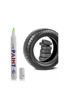 Sunup M101 Yeşil Araç Oto Motosiklet Lastik Boya Yazı Kalemi 2.8 Mm Uç Kalınlığı