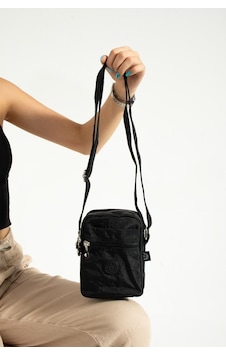 Baginn Mini Postacı Çanta Telefon Çantası 22 12 Cm Çapraz Askılı Omuz Çantası Günlük Hafif Çanta Siyah