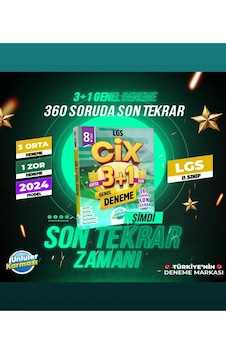 Ünlüler Karması Lgs 8. Sınıf Cix 3+1 Genel Deneme 2024 Basım Ünlüler Karması Lgs 8. Sınıf Cix 3+1 Genel Deneme 2024 Basım