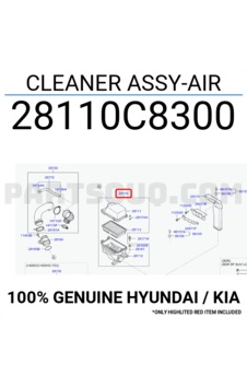 Hyundai 2015 Sonrası İ20 1.4 Dizel Hava Filtre Kazanı  28110c8300 28110-c8300