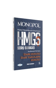 Hmgs İdare Hukuku İdari Yargılama Hukuku Soru Bankası 3. Baskı Monopol Yayınları Hmgs İdare Hukuku İdari Yargılama Hukuku Soru Bankası 3. Baskı Monopol Yayınları