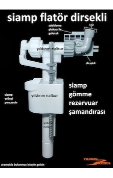Siamp Gömme Rezervuar Dirsekli Flatörü Yarım Parmak Şamandıra İç