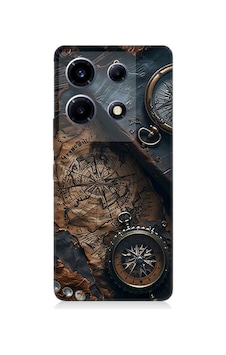 Infinix Note 30 VIP Uyumlu Eski Harita Desenli Silikon Kılıf Infinix Note 30 VIP Uyumlu Eski Harita Desenli Silikon Kılıf