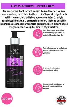 Apis Natural Sweet Bloom El ve Vücut Kremi 300 ML Apis Natural Sweet Bloom El ve Vücut Kremi 300 ML