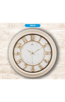 Galaxy 1963-B Premium Kabartma Desen Krem 45Cm Büyük Duvar Saati Çok Renkli Galaxy 1963-B Premium Kabartma Desen Krem 45Cm Büyük Duvar Saati Çok Renkli