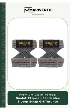Premium Giyim Parçası Günlük Ekipman Shock Man 8 Loop Strap Gri-turuncu Premium Giyim Parçası Günlük Ekipman Shock Man 8 Loop Strap Gri-turuncu