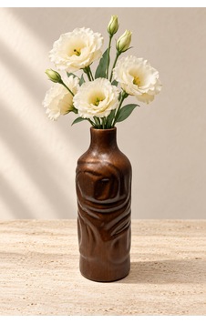 Dekoratif Seramik Vazo 24 Cm Kahverengi Dokulu Silindir Masaüstü Aksesuarı Dekoratif Seramik Vazo 24 Cm Kahverengi Dokulu Silindir Masaüstü Aksesuarı