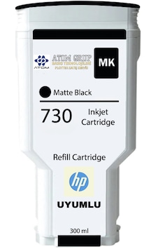 Atom Grup 730 Hp P2v66a Matte Black- Mat Siyah Uyumlu Kartuş 300 ML Atom Grup 730 Hp P2v66a Matte Black- Mat Siyah Uyumlu Kartuş 300 ML