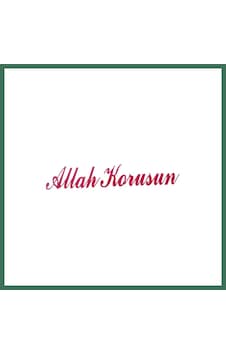 En-cag Allah Korusun Yazılı Oto Sticker Kırmızı 14x3cm Bss Standart