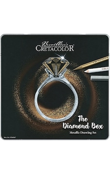 Cretacolor Diamond Box Luxury Drawing Premium Çizim Seti 15li Metal Kutu 40047 Cretacolor Diamond Box Luxury Drawing Premium Çizim Seti 15li Metal Kutu 40047