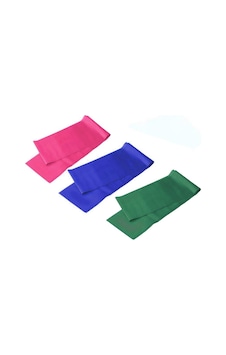 Delta 3 'lü Pilates Bandı 120 x 15 CM Egzersiz Direnç Lastiği (Uç Kısmı Açık)