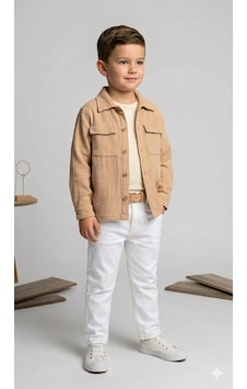 Nanica Kids Erkek Çocuk Müslin Uzun Kollu Gömlek Nc-126106 Ekru Nanica Kids Erkek Çocuk Müslin Uzun Kollu Gömlek Nc-126106 Ekru