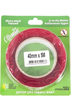 Mega Oto Market Çift Taraflı Silikon Bant 40 MM x 5 Metre Yüksek