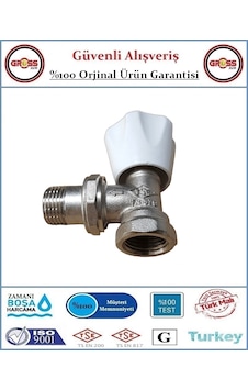 Şenpres Köşe Radyatör Vanası - %100 Prinç - 1/2''
