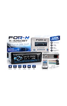 For-x Teyp For-x X-4260bt Teyp - Çift Amfi Çıkışlı , 4x60w , Bluetoothlu , 7 Renk Oto Teyp For-x Teyp For-x X-4260bt Teyp - Çift Amfi Çıkışlı , 4x60w , Bluetoothlu , 7 Renk Oto Teyp