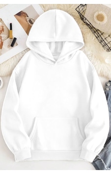 Startmore Kapşonlu Düz Sweat Beyaz Startmore Kapşonlu Düz Sweat Beyaz