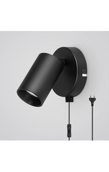 Riolight Modern Siyah Metal Led Hareketli Başlık Kablolu Fişli Spot Okuma Lambası Ampul Dahil Siyah Riolight Modern Siyah Metal Led Hareketli Başlık Kablolu Fişli Spot Okuma Lambası Ampul Dahil Siyah