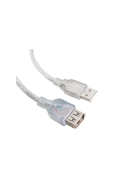 Powermaster Usb Uzatma Kablosu 1.5  Metre Şeffaf