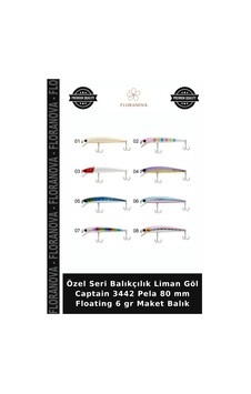 Özel Seri Balıkçılık Liman Göl Captain 3442 Pela 80 Mm Floating 6 Gr Maket Balık Özel Seri Balıkçılık Liman Göl Captain 3442 Pela 80 Mm Floating 6 Gr Maket Balık