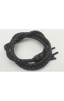 4-6 Mm Yuvarlak Örgülü Naturel Doğal Deri Kordon 1 Metre 6 Mm / Siyah 4-6 Mm Yuvarlak Örgülü Naturel Doğal Deri Kordon 1 Metre 6 Mm / Siyah