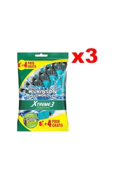 Wilkinson Sword Xtreme 3 Sensitive 8+4 3 Bıçaklı Kullan At Tıraş Bıçağı x 3 Adet Wilkinson Sword Xtreme 3 Sensitive 8+4 3 Bıçaklı Kullan At Tıraş Bıçağı x 3 Adet