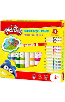 Play Doh 12 Renk Jumbo Keçeli Kalem Seti Playke020