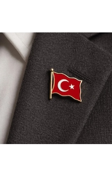 Dalgalı Bayrak Rozet Türk Bayrağı Yaka Rozeti Altın - 2 Adet Altın Dalgalı Bayrak Rozet Türk Bayrağı Yaka Rozeti Altın - 2 Adet Altın