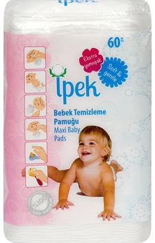 İpek Bebek Temizleme Pamuğu 60'lı 2 Adet