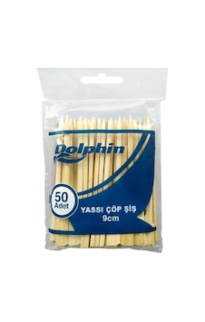 Dolphin Yassı Çöp Şiş  9 CM 50'li