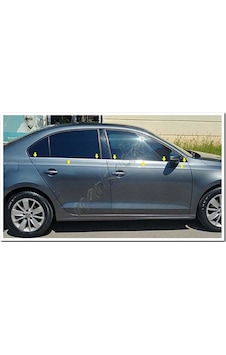 Vw Jetta Krom Cam Çıtası 2011 Sonrası 6 Parça Paslanmaz Çelik Vw Jetta Krom Cam Çıtası 2011 Sonrası 6 Parça Paslanmaz Çelik