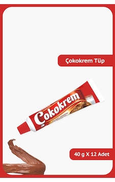 Ülker Çokokrem Kakaolu Tüp Fındık Kreması 12 x 40 G