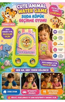 Suda Halka Köpük Geçirme Oyunu Sevimli Hayvanlar Dünyası Duyusal Gelişim Destekli Nostaljik 2586bk-b Suda Halka Köpük Geçirme Oyunu Sevimli Hayvanlar Dünyası Duyusal Gelişim Destekli Nostaljik 2586bk-b