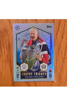 Topps Erling Haaland Trophy Triumph Oyun Kartı Topps Erling Haaland Trophy Triumph Oyun Kartı
