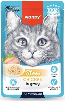 Wanpy Stew Gravy Pocuh Tavuklu Yetişkin Yaş Kedi Maması 70 Gr