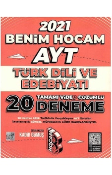 Benim Hocam Yayınları 2021 Ayt Türk Dili Ve Edebiyatı Tamamı Video Çözümlü 20 Deneme Sınavı Benim Hocam Yayınları 2021 Ayt Türk Dili Ve Edebiyatı Tamamı Video Çözümlü 20 Deneme Sınavı