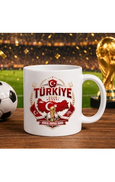 Bk Gift Türkiye Taraftar Temalı Dünya Futbol Kupası Tasarımlı Beyaz Kupa Bardak-2 Tek Yürek Milli Takım Ruhu Bk Gift Türkiye Taraftar Temalı Dünya Futbol Kupası Tasarımlı Beyaz Kupa Bardak-2 Tek Yürek Milli Takım Ruhu