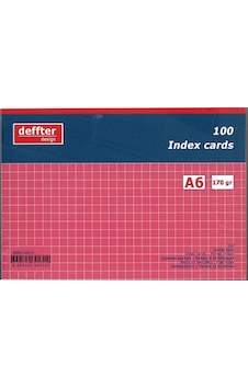 Deffter A6 Kareli Index Kartı Pembe Deffter A6 Kareli Index Kartı Pembe
