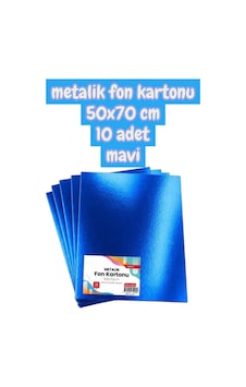 Mavi Metalik Fon Kartonu 50x70 Cm 10 Adet 1 Mavi Metalik Fon Kartonu 50x70 Cm 10 Adet 1