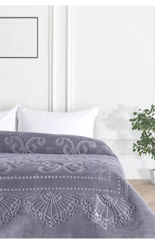 Embos Pırıltı Çift Kişilik Battaniye Gri-silver Simli 220x240