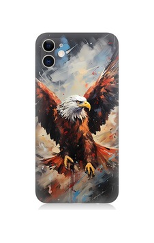 Apple Uyumlu iPhone 11 Silikon Kılıf Beyaz Başlı Siyah Kartal Apple Uyumlu iPhone 11 Silikon Kılıf Beyaz Başlı Siyah Kartal