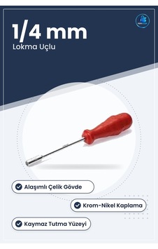 Lokma Uçlu Tornavida 1/4 Mm Alaşımlı Çelik Krom Nikel Kaplama Man