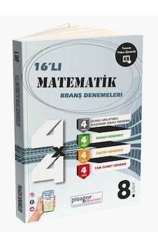 8. Sınıf Pisagor Matematik 16'lı Branş Denemeleri- Zeka Küpü Yayınları 8. Sınıf Pisagor Matematik 16'lı Branş Denemeleri- Zeka Küpü Yayınları