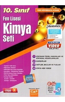 2023 10.Sınıf Kimya Fen Lisesi Set - Çap Yayınları 2023 10.Sınıf Kimya Fen Lisesi Set - Çap Yayınları