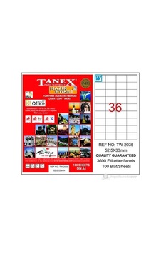 Tanex Tw-2035 Beyaz Etiket 52.5 X 33 MM Tanex Tw-2035 Beyaz Etiket 52.5 X 33 MM