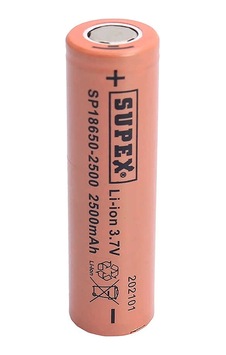Supex 18650-2500 3.7v 2500 Mah Düz Kafa Li-ıon Pil Tekli Pil Supex 18650-2500 3.7v 2500 Mah Düz Kafa Li-ıon Pil Tekli Pil