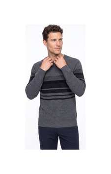 Fabrika F6wm-kzk 2039 Antrasit Melanj Erkek Bisiklet Yaka Çizgili Slim Fit Triko Kazak Fabrika F6wm-kzk 2039 Antrasit Melanj Erkek Bisiklet Yaka Çizgili Slim Fit Triko Kazak