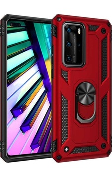Huawei P40 Pro Kılıf Zore Vega Kapak Kırmızı