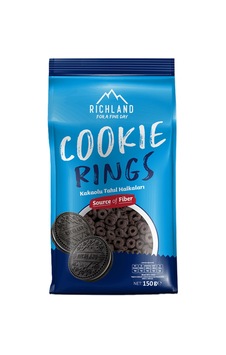 5 Adet Richland Cookie Rings Kakaolu Tahıl Halkaları 150 G 5 Adet Richland Cookie Rings Kakaolu Tahıl Halkaları 150 G